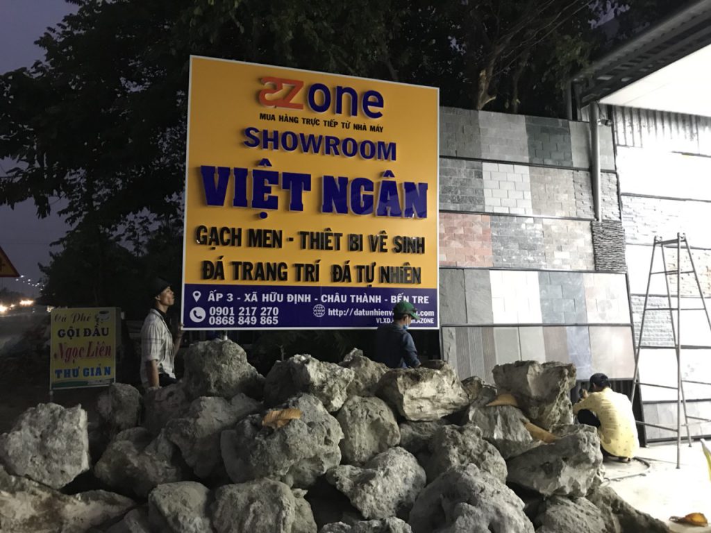 Làm bảng hiệu alu chữ nổi