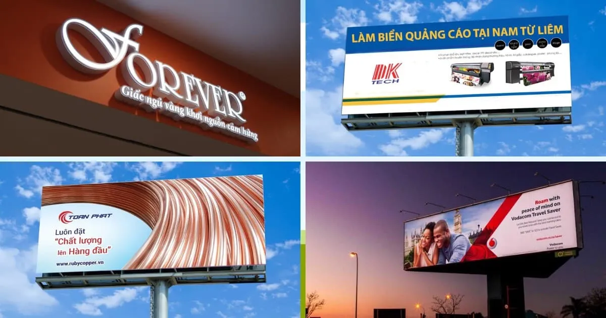 Mẫu bảng hiệu quảng cáo đẹp, ấn tượng và hiệu quả cao