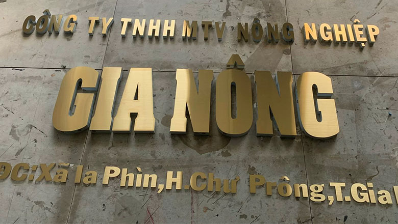Biển Quảng Cáo Chữ Inox Vàng