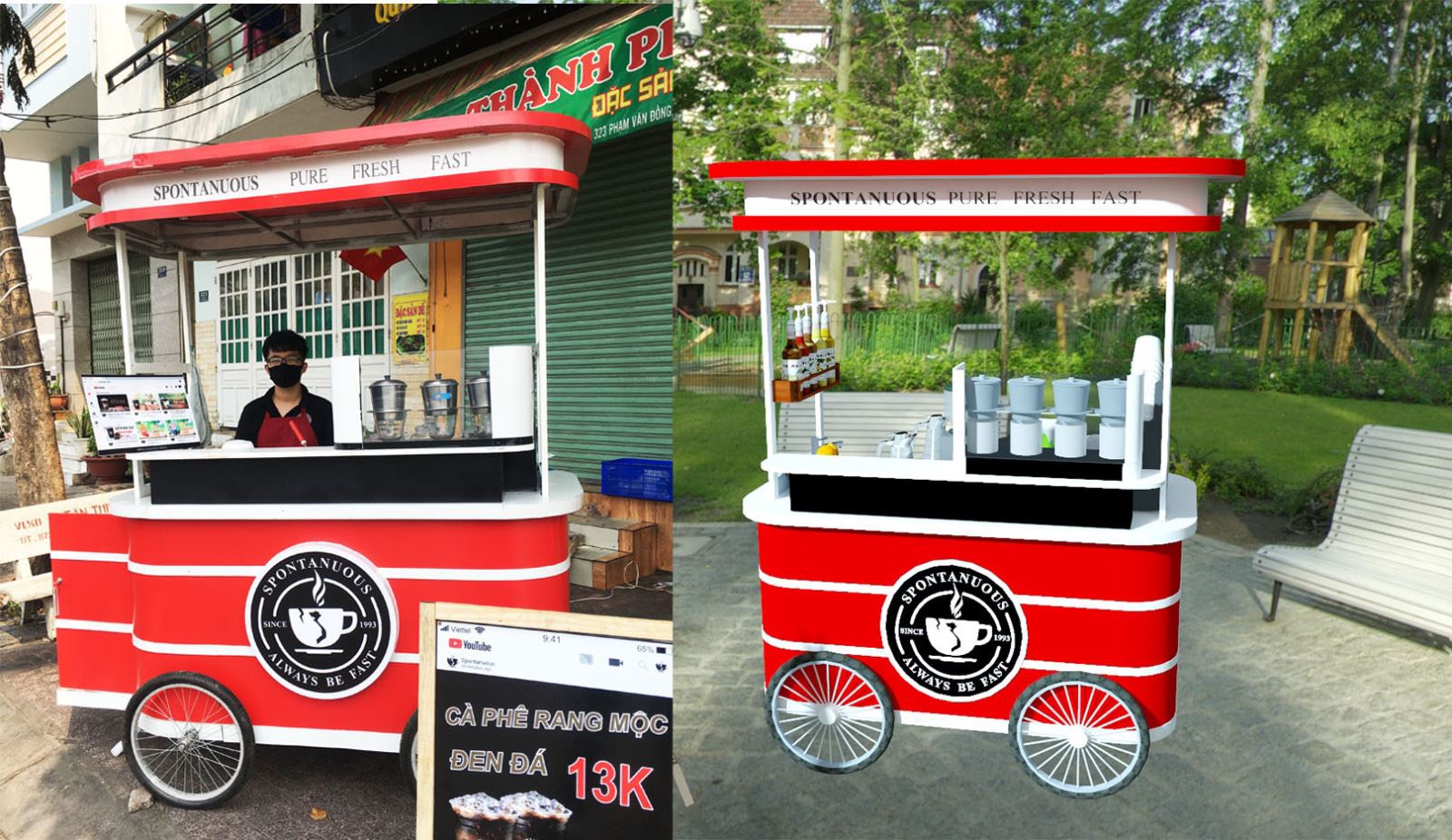 Thi Công Booth Bán Hàng Di Động