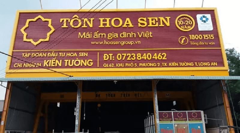 Thi công bảng hiệu bằng tôn