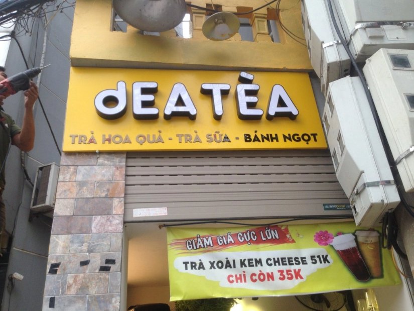 Bảng quảng cáo trà sữa đẹp