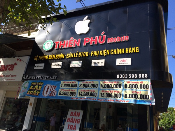 Bảng hiệu cửa hàng điện thoại tại TP.HCM