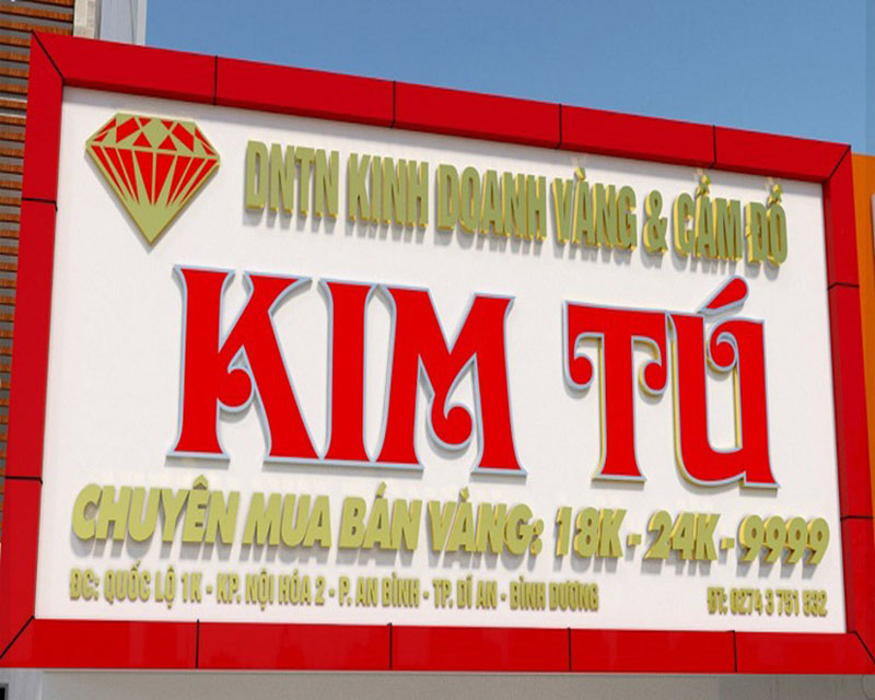 Bảng hiệu tiệm vàng