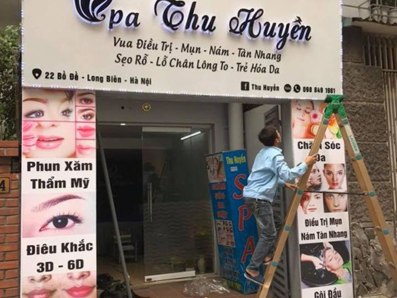 Bảng hiệu phun xăm