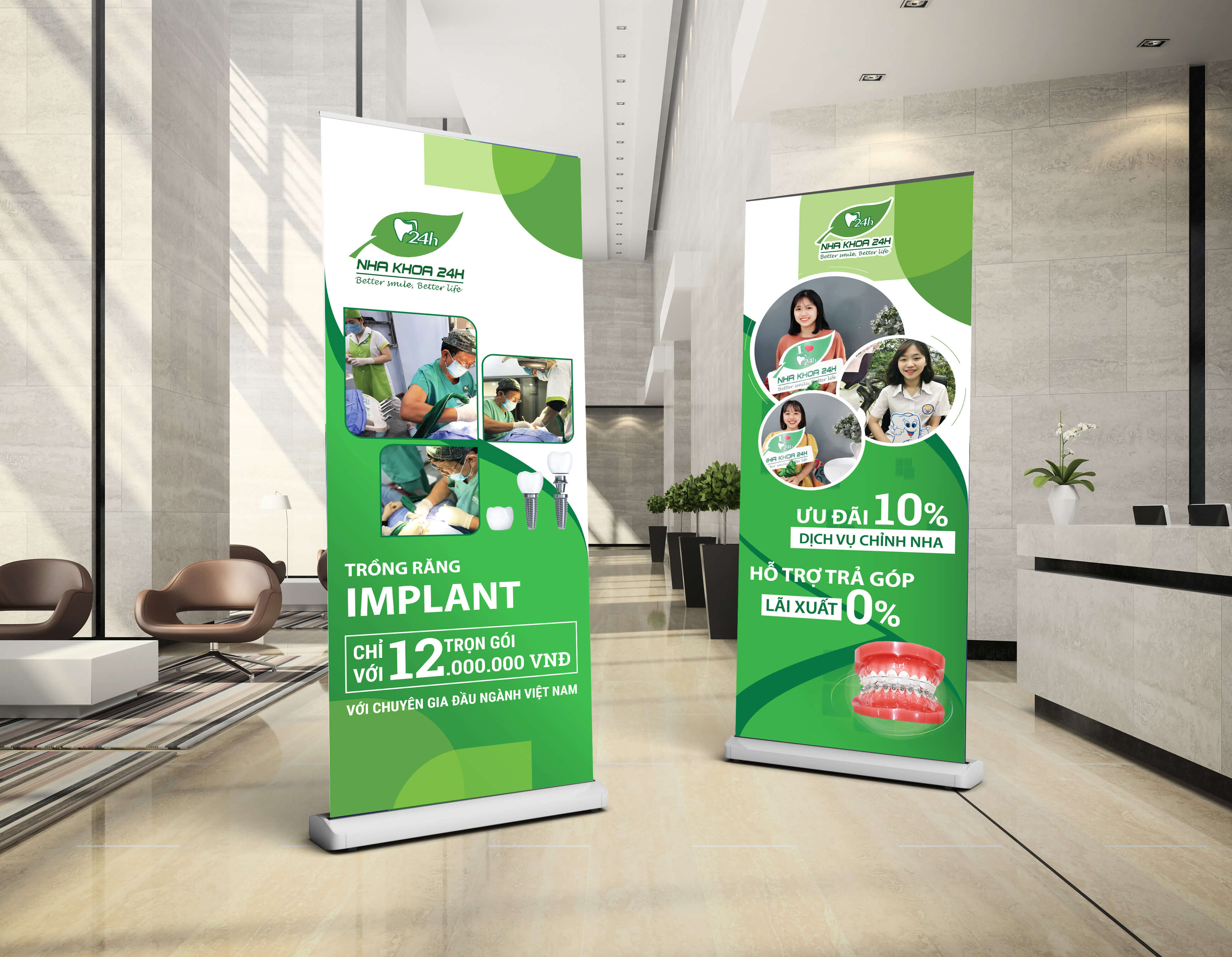 Thi công standee quảng cáo