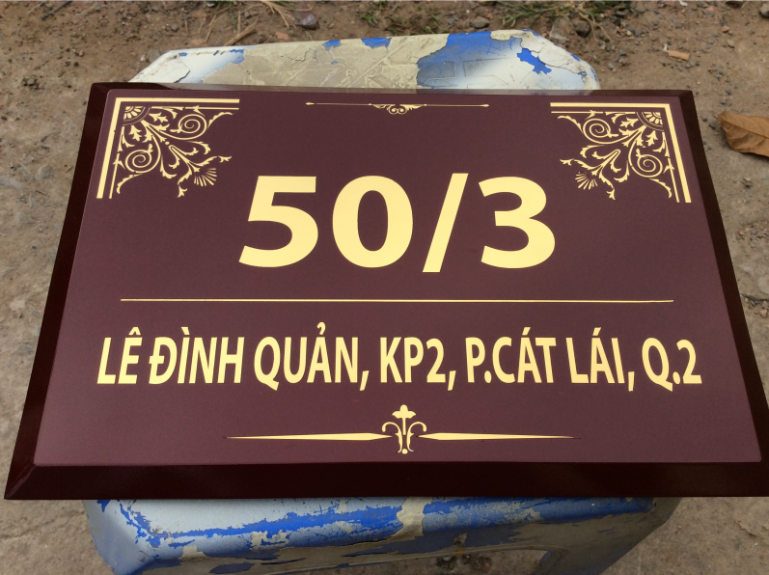 Thiết kế biển số nhà tại TP.HCM