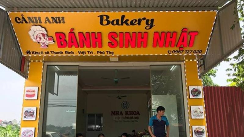Mẫu thiết kế bảng hiệu tiệm bánh