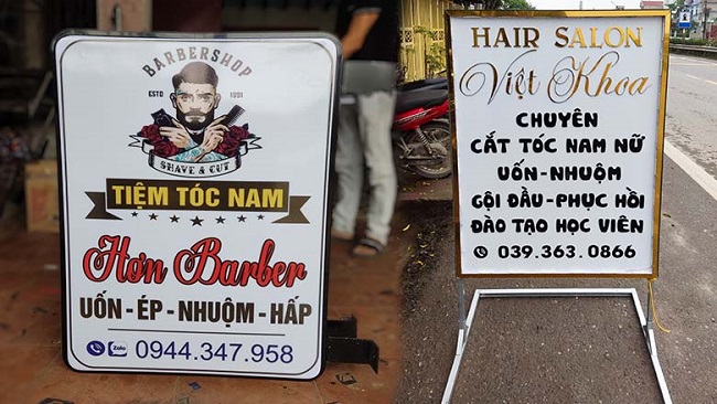 Bảng hiệu hộp đèn đứng