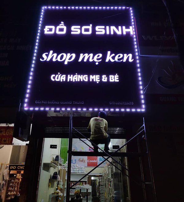 Mẫu bảng hiệu chữ nổi có đèn