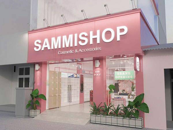 Thiết kế bảng hiệu shop mỹ phẩm