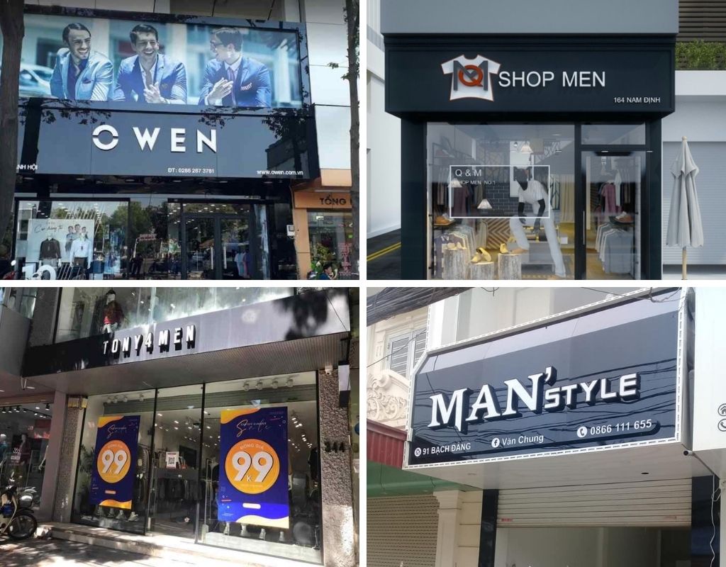 Thiết kế bảng hiệu shop quần áo