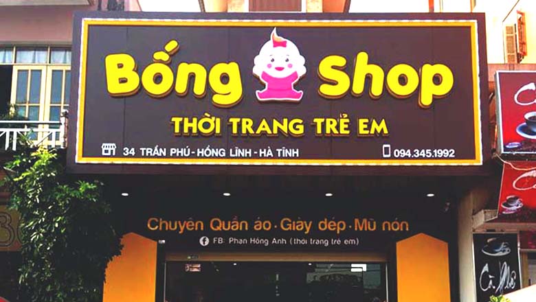 Thiết kế bảng hiệu shop quần áo