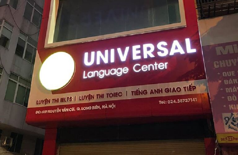 Biển hiệu trung tâm tiếng Anh