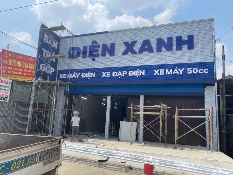 Thi công biển hiệu công trình