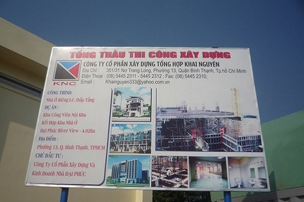 Thi công biển hiệu công trình