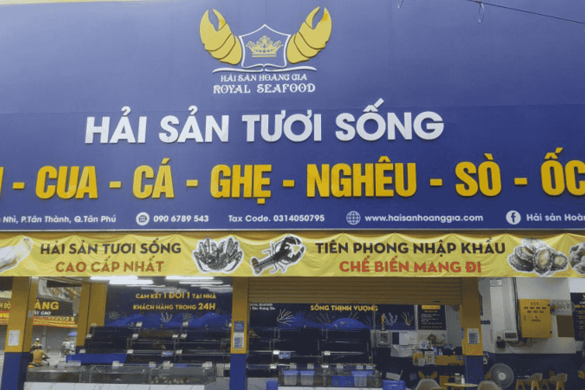 Thi công biển hiệu hải sản