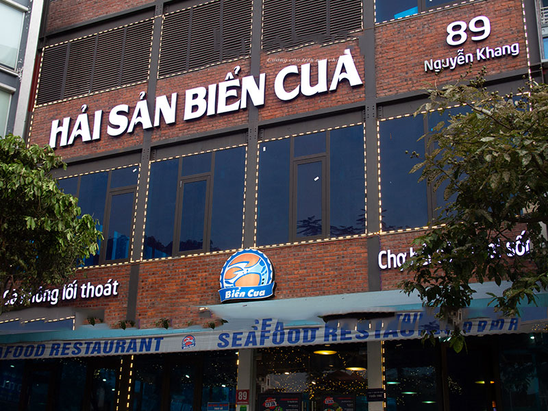 Thi công biển hiệu hải sản