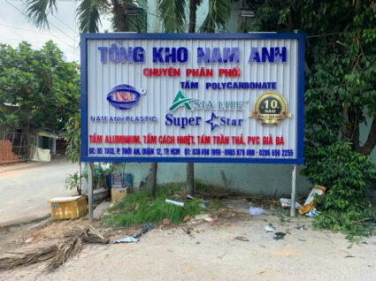 Thi công biển hiệu bằng tôn