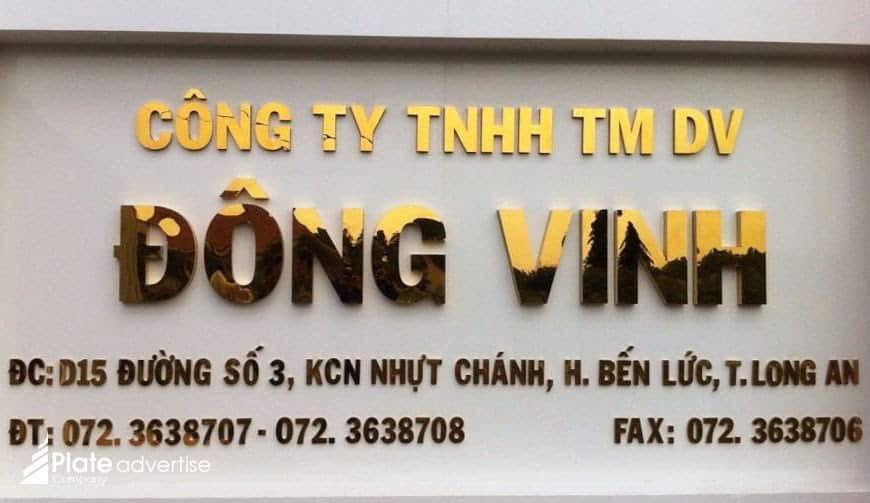 Thi công biển chữ inox