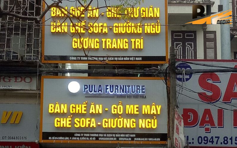 Thiết kế bảng hiệu alu chữ nổi