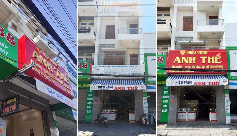 Thiết kế bảng hiệu chữ vàng