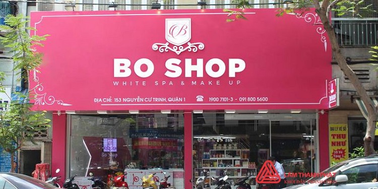 Thi công biển hiệu mỹ phẩm đẹp tại TP.HCM