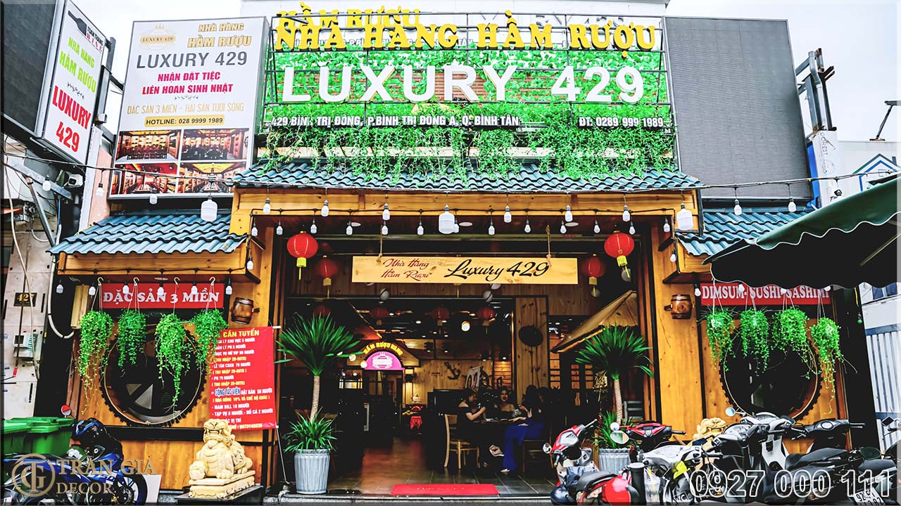 Thi công bảng hiệu hầm rượu