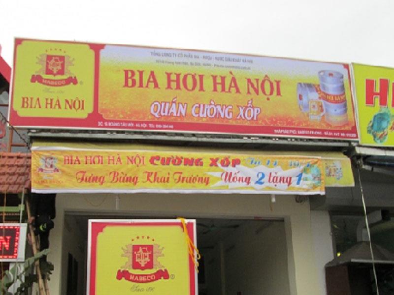 Thi công biển hiệu quán bia chuyên nghiệp