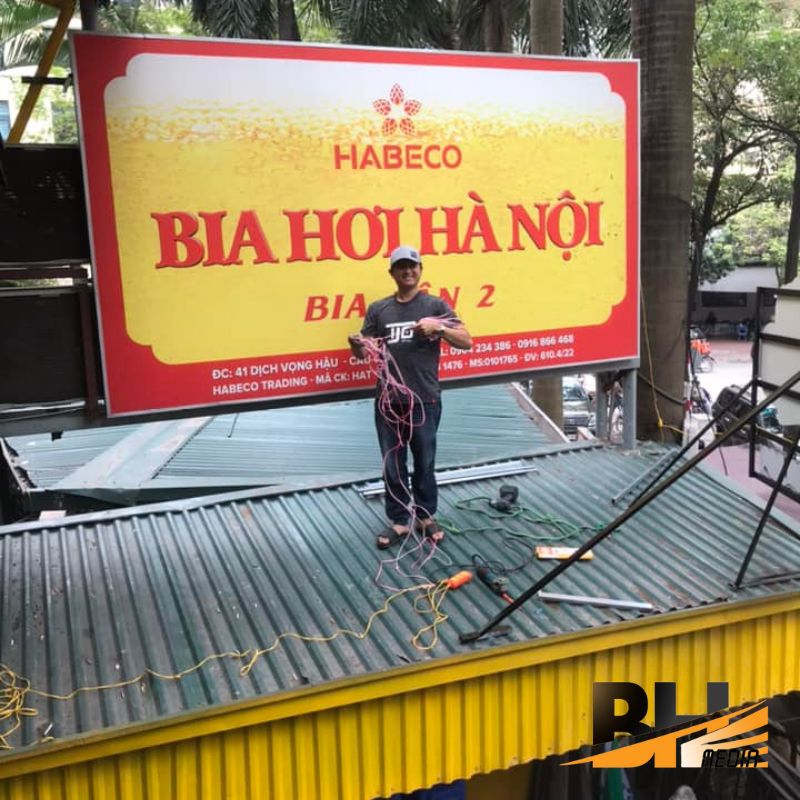 Thiết kế biển hiệu quán bia ấn tượng
