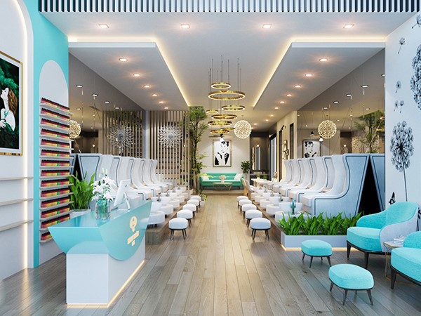 Thi công bảng hiệu tiệm nail đẹp