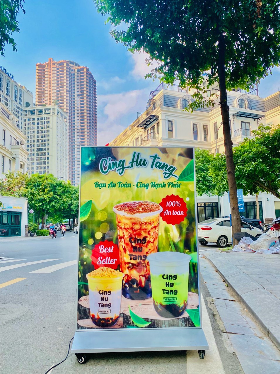 Thi công biển quảng cáo có chân