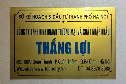 Biển trụ sở công ty