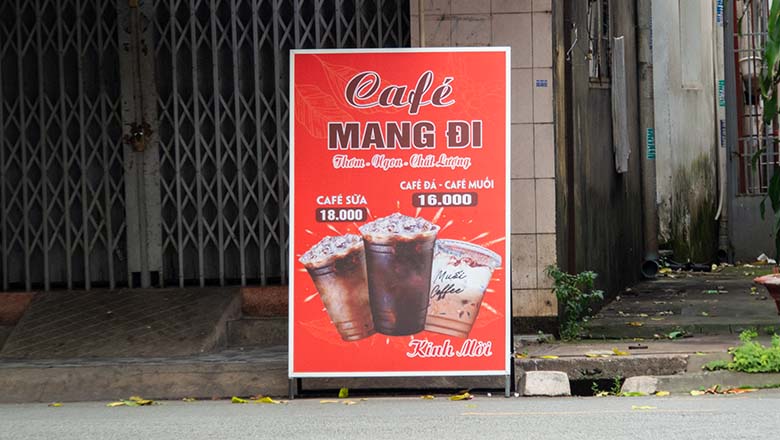 Thi công bảng hiệu đứng 2 mặt