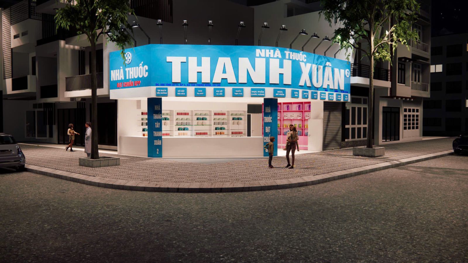 Thi công biển hiệu quầy thuốc tây