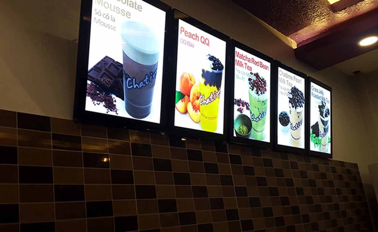 Thi công bảng menu LED