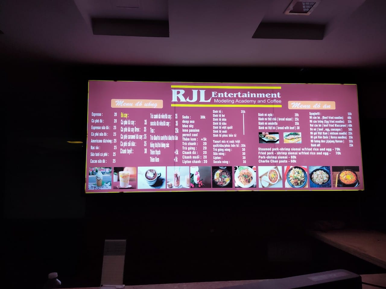 Thi công bảng menu LED