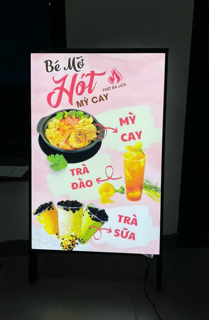 Thi công bảng menu LED
