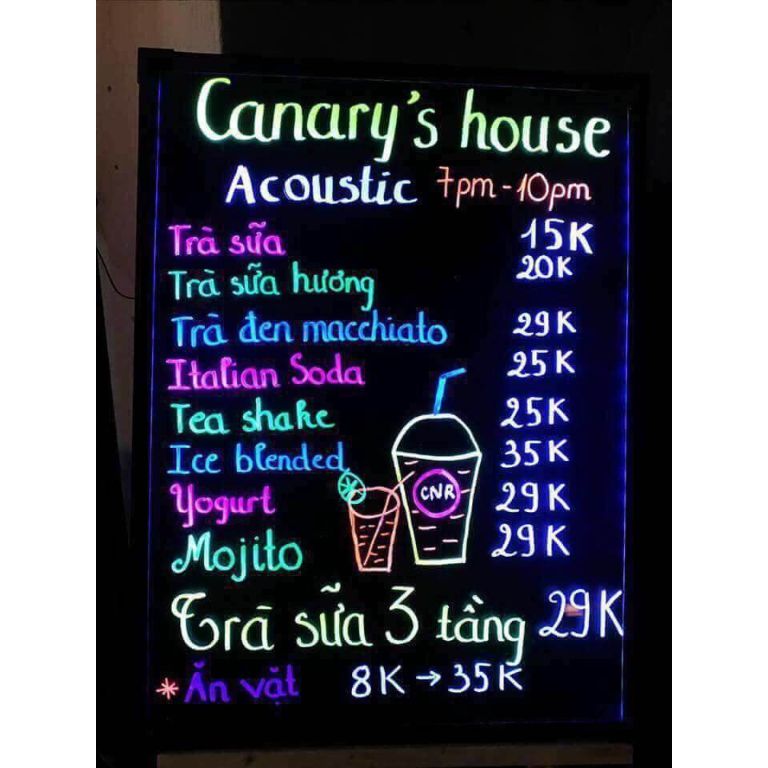 Thiết kế bảng menu LED
