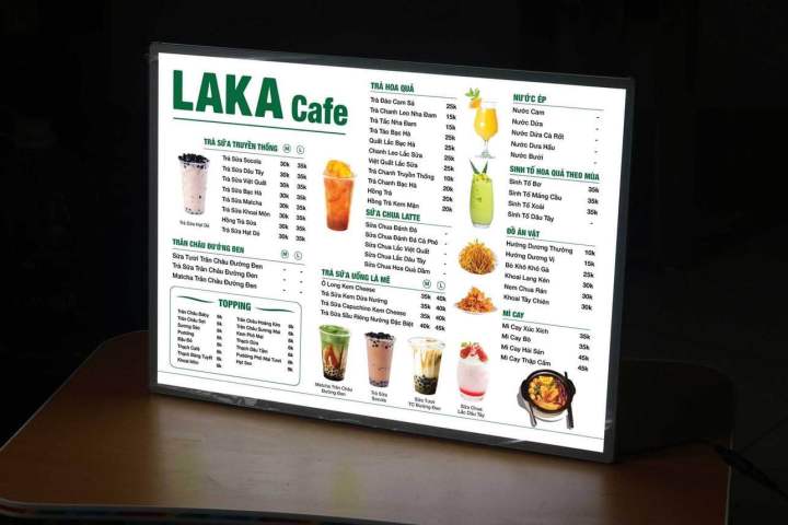 Thiết kế bảng menu LED