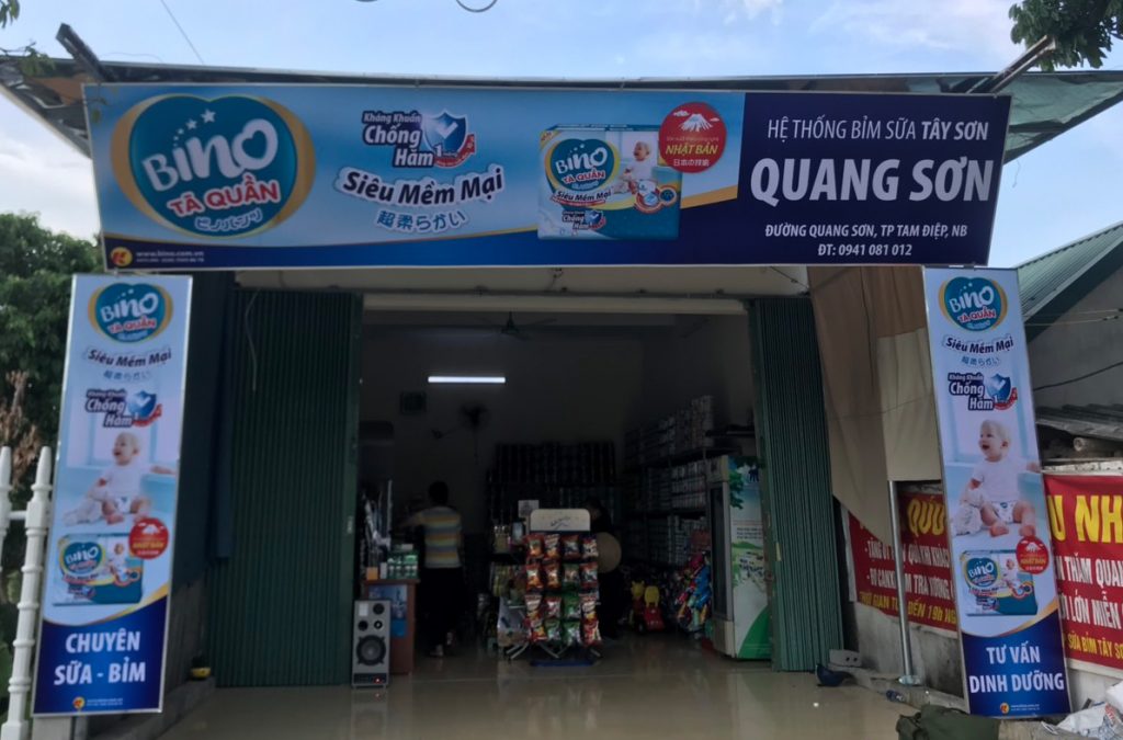 Thi Công Bảng Hiệu Shop Sữa