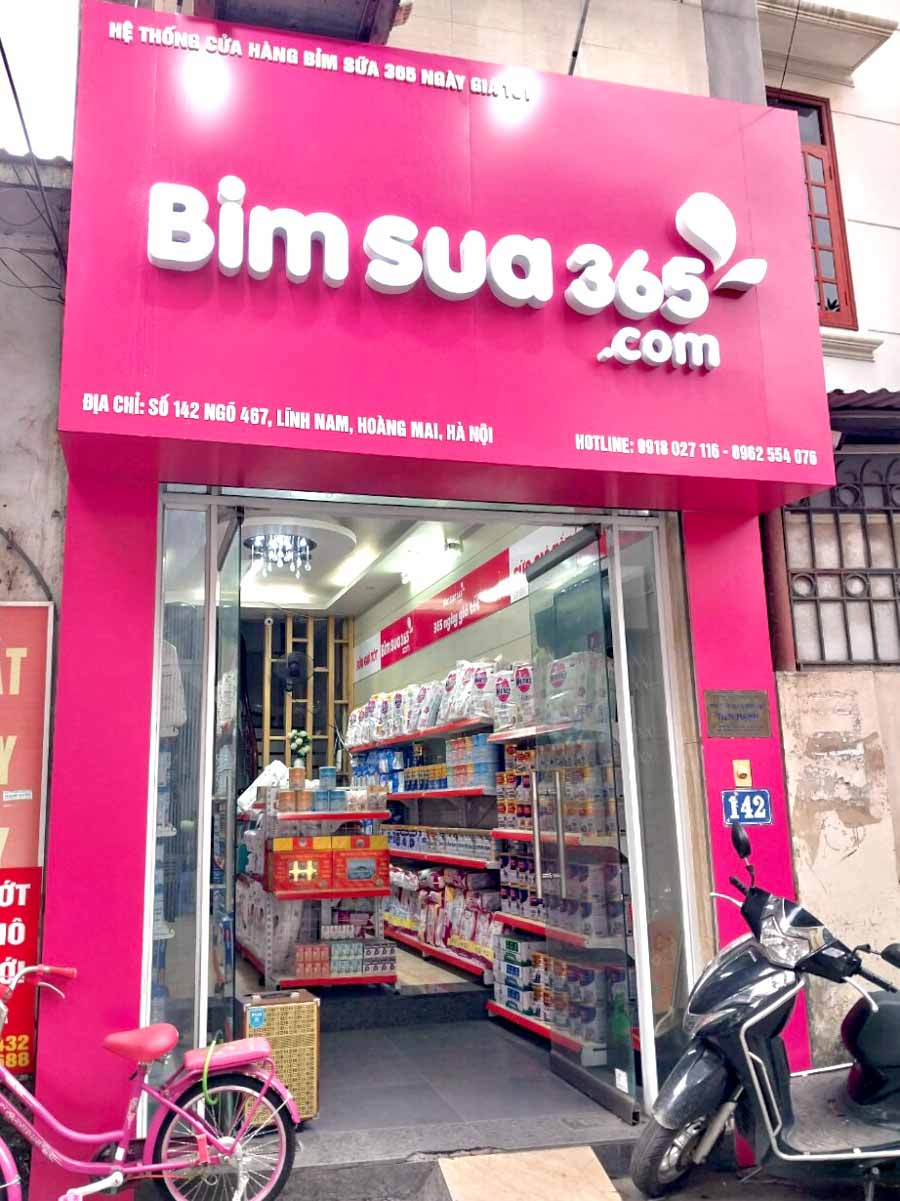 Thiết Kế Bảng Hiệu Shop Sữa