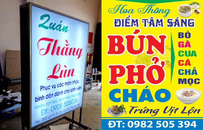 Thi Công Bảng Hiệu Quán Ăn